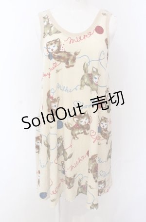 画像: MILK / Petti Kittenワンピース  アイボリー O-25-04-30-2162-ML-OP-IG-OS