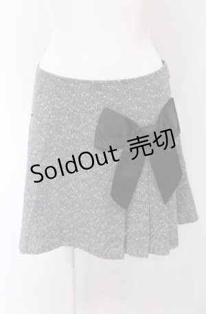 画像: JESUS DIAMANTE / リボンツイードスカート 38 グレー×クロ O-25-04-30-2168-JE-SK-IG-OS