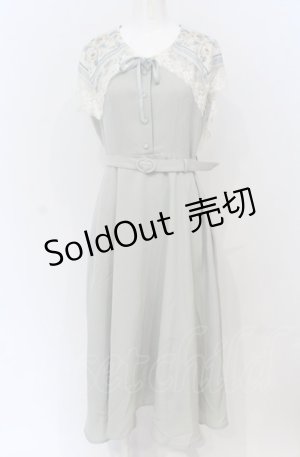 画像: an another angelus / スカーフリメイク衿付きロングワンピース  ライトグリーン O-25-04-30-2020-CA-OP-IG-OS