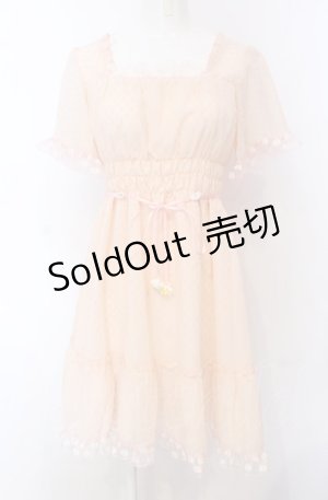 画像: MILK / マーガレット刺繍フリルドビードットワンピース  ピンク O-25-04-30-2180-ML-OP-IG-OS
