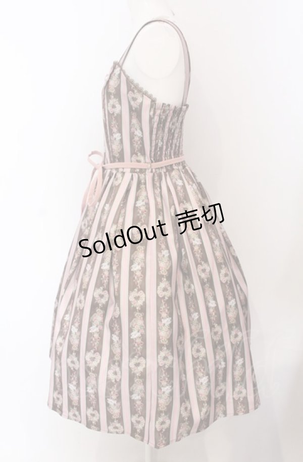 画像3: axes femme kawaii / Rosy Bear柄ジャンスカ  ブラウン O-25-04-30-2182-AX-OP-IG-OS (3)