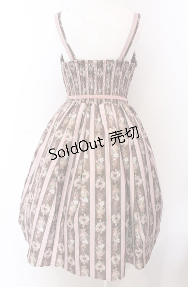 画像4: axes femme kawaii / Rosy Bear柄ジャンスカ  ブラウン O-25-04-30-2182-AX-OP-IG-OS (4)