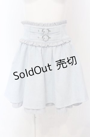 画像: Ank Rouge / ハートベルト千鳥スカート  サックス O-25-04-30-2189-CA-SK-IG-OS