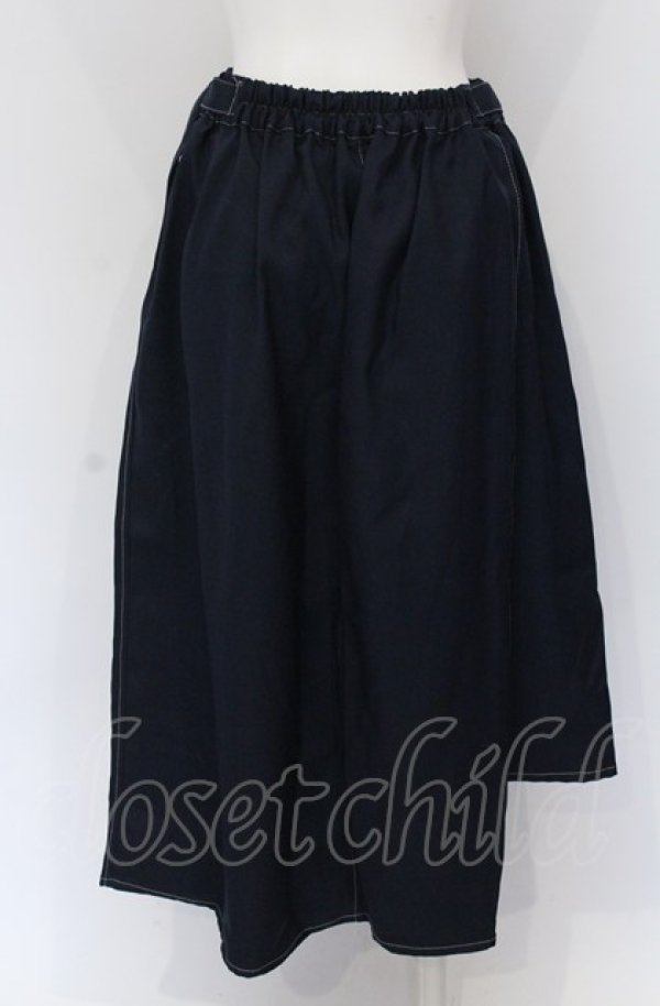 画像3: axes femme / サイド釦アシンメトリースカート M ネイビー O-25-04-30-2033-AX-SK-IG-OS (3)
