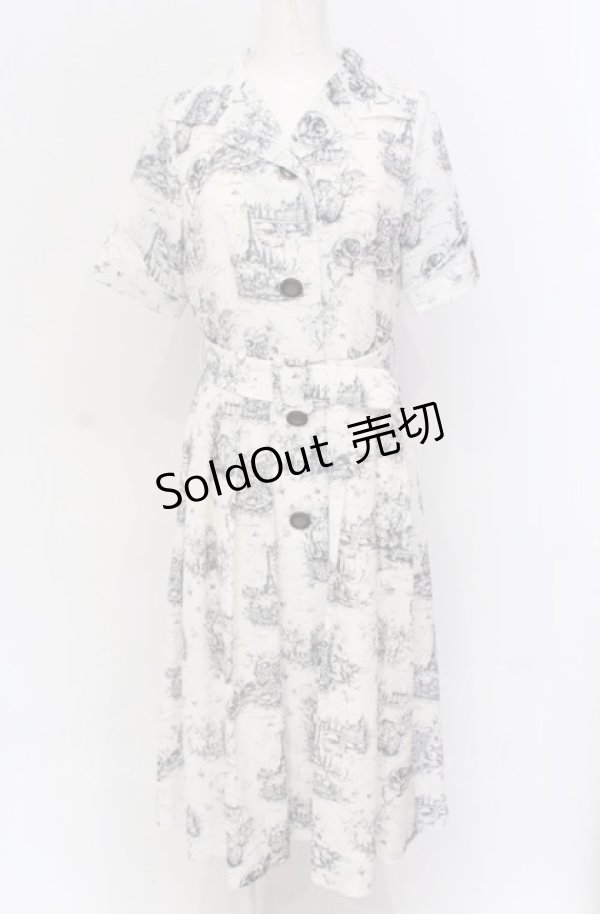 画像1: an another angelus / ピクニックトワル柄シャツワンピース  オフシロ O-25-04-30-2035-CA-OP-IG-OS (1)