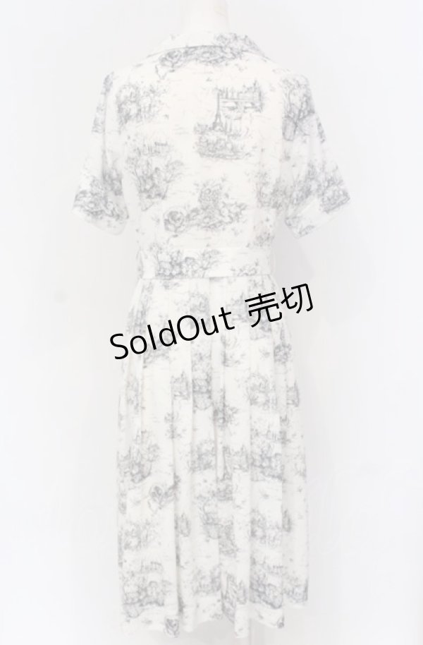 画像3: an another angelus / ピクニックトワル柄シャツワンピース  オフシロ O-25-04-30-2035-CA-OP-IG-OS (3)