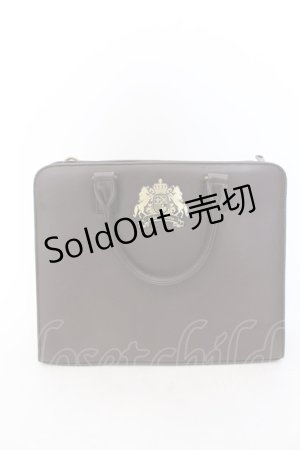 画像: metamorphose / プレート付きBAG  ブラウン O-25-04-30-013-ME-BG-IG-OS