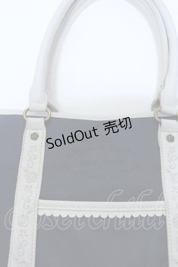 画像3: 【SALE】axes femme / 刺繍入りナイロンバッグ  ネイビー O-25-05-03-004-AX-BG-OW-ZT-K021 (3)