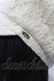 画像2: axes femme POETIQUE / プレート付きレースキャスケット 57.5ｃｍ キナリ O-25-05-03-006-AX-AC-OW-OS (2)