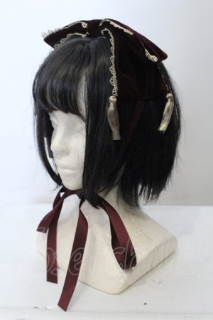 画像: axes femme kawaii / タッセル付リボンヘッドドレス  ボルドー O-25-05-03-020-AX-AC-IG-OS