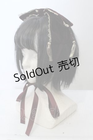 画像: axes femme kawaii / タッセル付リボンヘッドドレス  ボルドー O-25-05-03-020-AX-AC-IG-ZT0505C