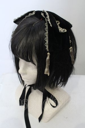画像: axes femme kawaii / タッセル付リボンヘッドドレス  クロ O-25-05-03-021-AX-AC-IG-OS