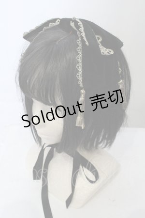 画像: axes femme kawaii / タッセル付リボンヘッドドレス  クロ O-25-05-03-021-AX-AC-IG-ZT422-F009
