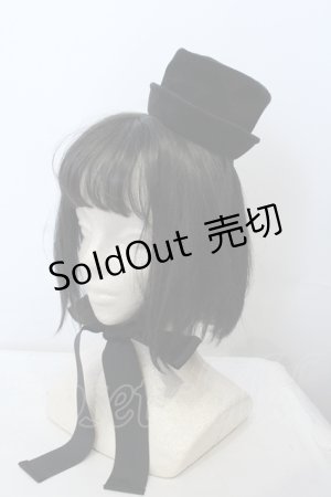 画像: Victorian maiden / ベルベットミニハット  クロ O-25-05-03-024-CL-ZA-IG-OS