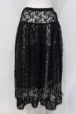 画像4: KANEKO ISAO / はしごレース使い刺繍レーススカート  クロ O-25-05-05-029-EL-SK-OW-OS (4)