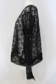 画像2: KANEKO ISAO / はしごレース使い刺繍レースブラウス  クロ O-25-05-05-030-EL-BL-OW-OS (2)