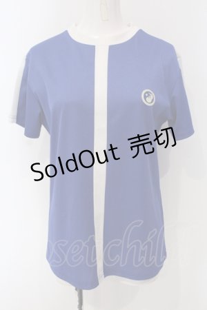 画像: FOTUS / 胎児ロゴジャージTシャツ  ブルー O-25-05-05-041-PU-TS-IG-OS