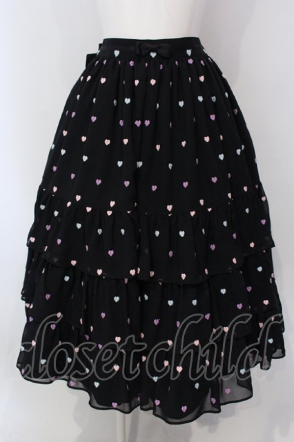 画像1: Angelic Pretty / Candy Petit Heartスカート  クロ O-25-05-05-006-AP-SK-IG-OS (1)