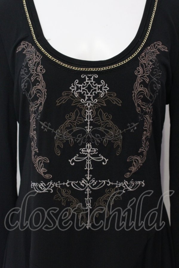 画像2: Rozen Kavalier / 刺繍ランダムワンピース  ブラック O-25-05-05-055-OO-OP-IG-OS (2)