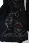 画像2: Ozz oneste / 扇プリントカットワンピース  ブラック O-25-05-05-057-OO-OP-IG-OS (2)