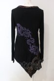 画像3: gouk / 龍プリントカットチュニック  ブラック×パープル O-25-05-05-058-GO-TO-IG-OS (3)