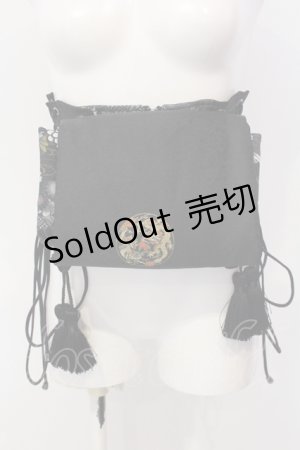 画像: Qutie Frash / 太鼓帯コルセット  ブラック O-25-05-05-065-QU-TO-OW-OS