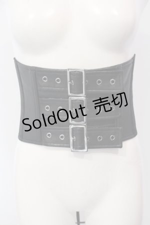 画像: Qutie Frash / 2025プレミアムセット【黒豹】ベルトコルセット  ブラック O-25-05-05-066-QU-TO-OW-OS