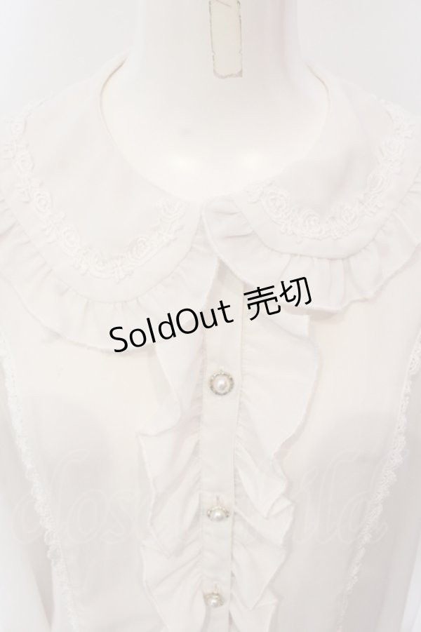画像2: axes femme kawaii / ローズレースブラウス  シロ O-25-05-05-068-AX-BL-IG-OS (2)