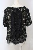 画像2: axes femme / レース切り替え花柄チュニック M クロ O-25-05-05-077-AX-TO-OW-OS (2)