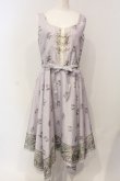 画像1: axes femme / Mulhouse Collection フラワーパネル柄イレヘムワンピース M ラベンダー O-25-05-05-078-AX-OP-OW-OS (1)