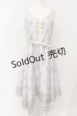 画像: axes femme / Mulhouse Collection フラワーパネル柄イレヘムワンピース M ラベンダー O-25-05-05-078-AX-OP-OW-OS