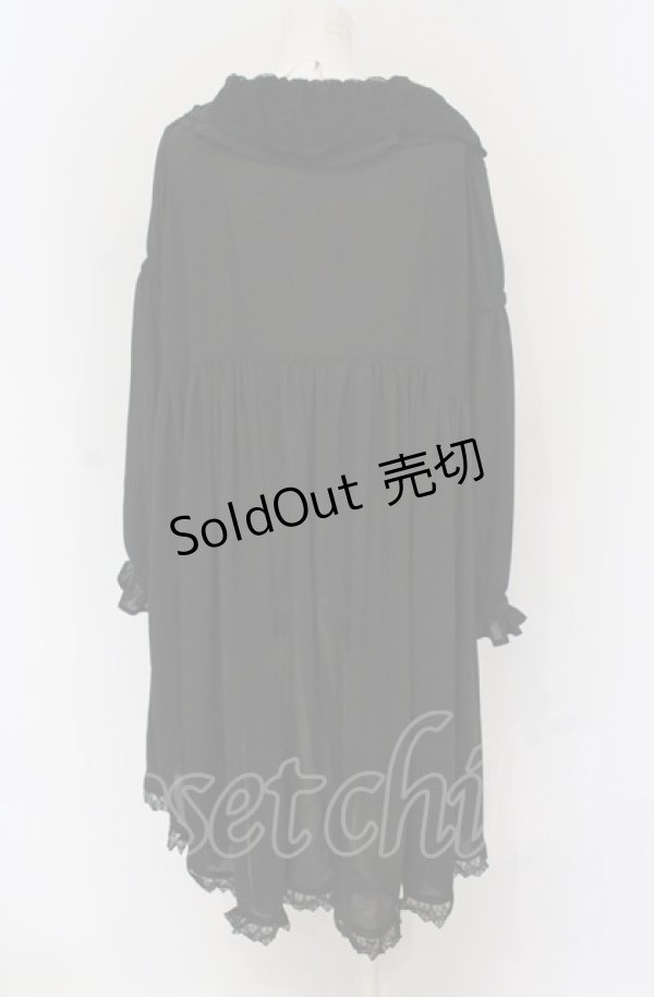画像2: Vallee lys / "Seraph"フィッシュテールカーディガン  ブラック O-25-05-06-037-GO-TO-OW-OS (2)