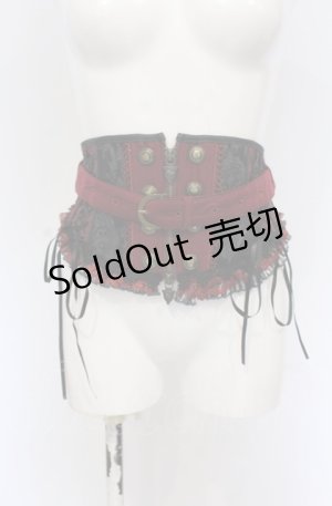 画像: Ozz oneste / ベルト付コルセット  ワイン O-25-05-06-045-OO-TO-OW-OS