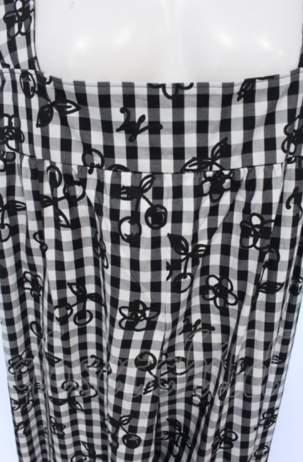 画像2: Jane Marple Dans Le Salon / Picnic clothサロペットドレス M クロｘシロ O-25-05-06-046-JM-OP-IG-OS (2)