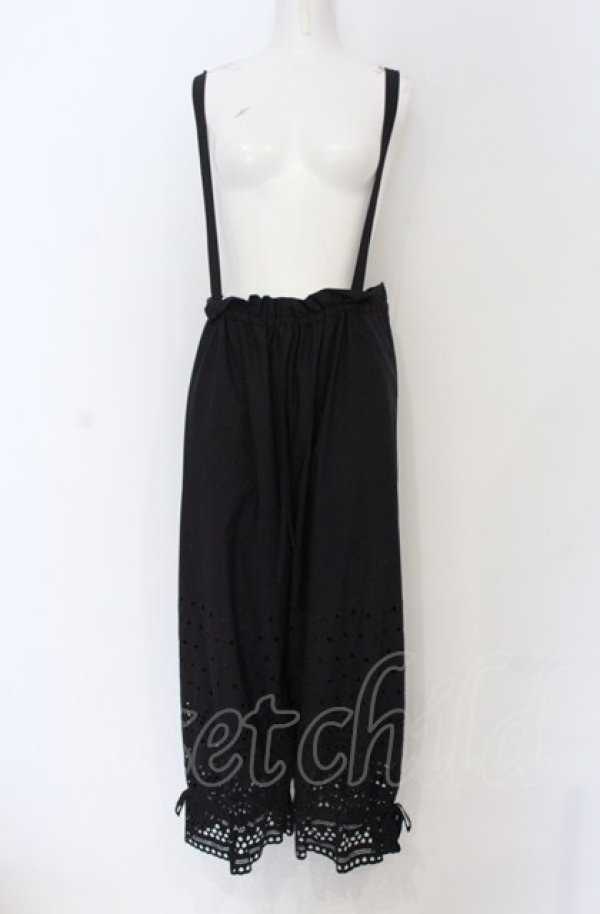画像1: Jane Marple / Teardrop lace suspenders pants パンツ M ネイビー O-25-05-06-047-JM-PA-IG-OS (1)