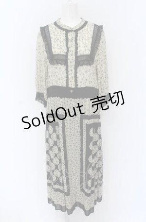 画像: Jane Marple Dans Le Salon / Jelly flower Agatha dress M 生成り×クロ O-25-05-06-048-JM-OP-IG-OS