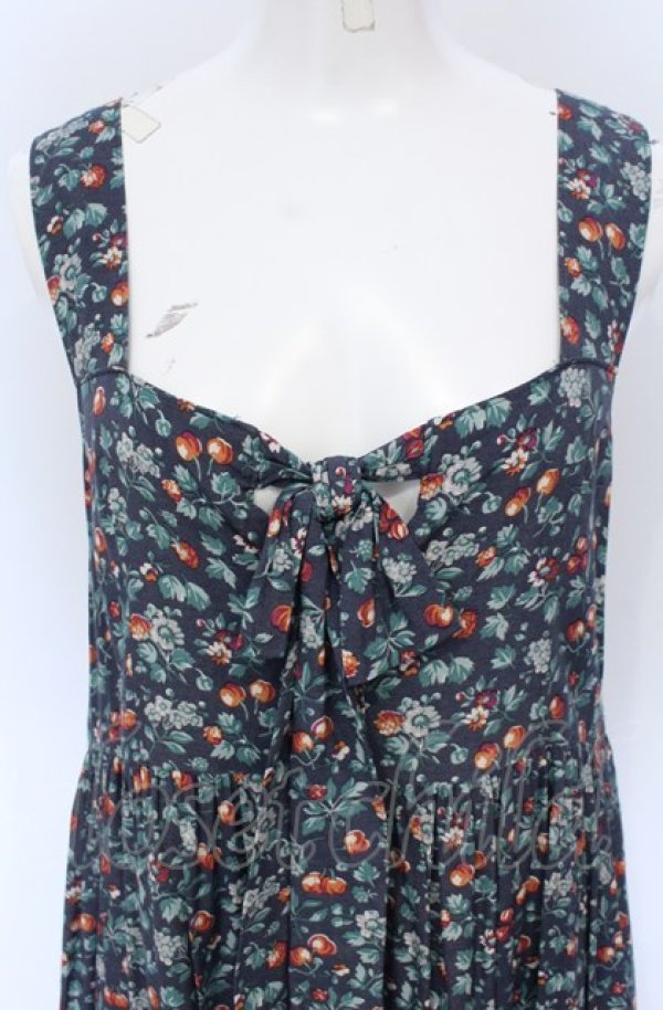 画像2: Jane Marple / Wild cherry strap dress M ブルー O-25-05-06-051-JM-OP-IG-OS (2)
