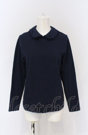 画像: Jane Marple / Soft bear T-cloth round collar pullover プルオーバー M ネイビー O-25-05-06-053-JM-TO-IG-OS