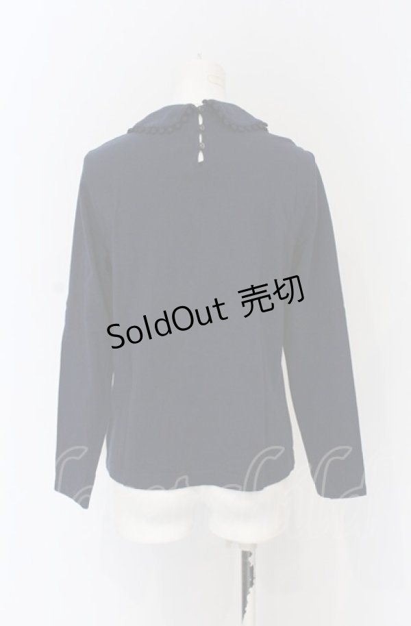 画像2: Jane Marple / Soft bear T-cloth round collar pullover プルオーバー M ネイビー O-25-05-06-053-JM-TO-IG-ZT400 (2)