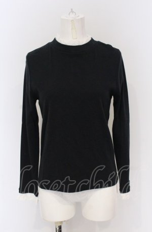画像: Jane Marple / Compact rib lace trimming pullover プルオーバー M クロ O-25-05-06-055-JM-TO-IG-OS