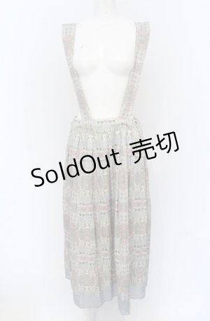 画像: Jane Marple Dans Le Salon / Flower Fete strap skirt スカート M ベージュ×サックス O-25-05-06-056-JM-SK-IG-OS