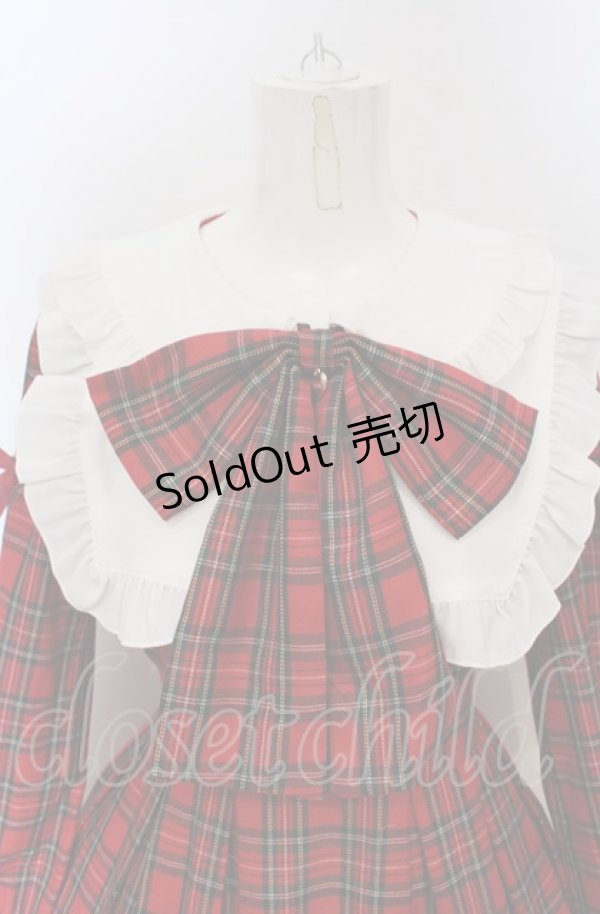 画像2: Amavel / Dolly Holidayチェックティアードワンピース（ロング丈）  アカ O-25-05-06-060-CA-OP-IG-OS (2)