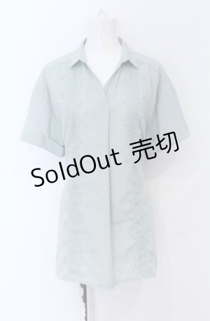 画像: axes femme / レース使いチュニックブラウス M グリーン O-25-05-06-008-AX-BL-OW-OS
