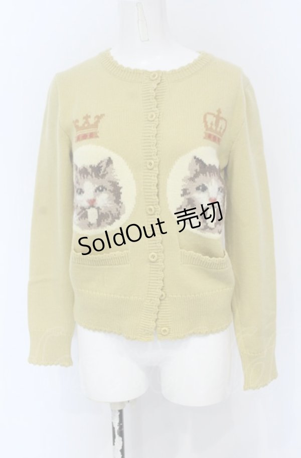画像1: Jane Marple / Chocolat classiqueのカーディガン M イエロー O-25-05-06-063-JM-TO-OW-OS (1)