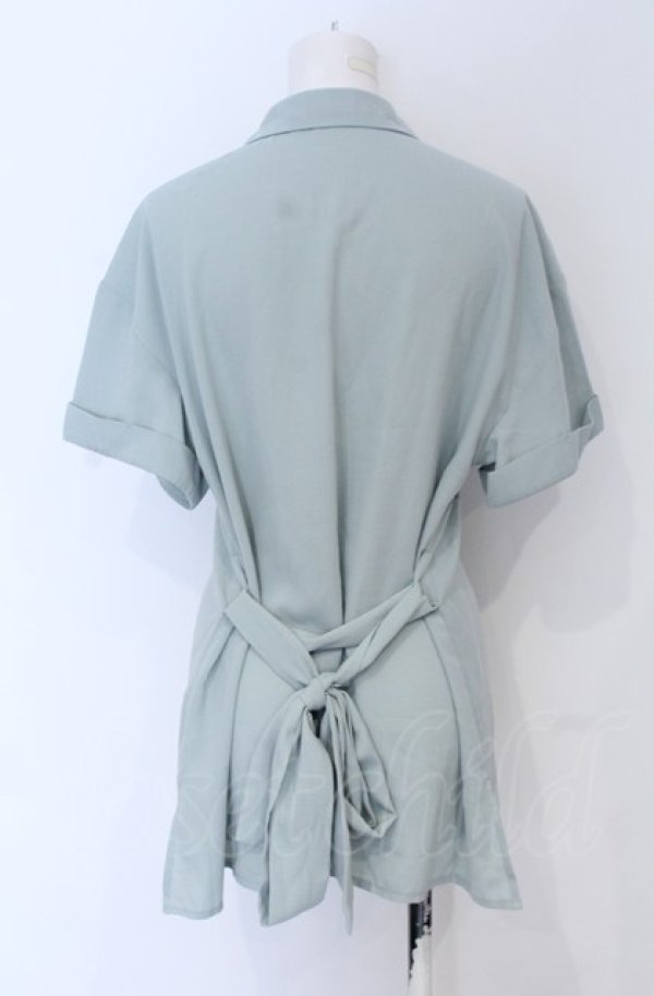 画像2: axes femme / レース使いチュニックブラウス M グリーン O-25-05-06-008-AX-BL-OW-OS (2)