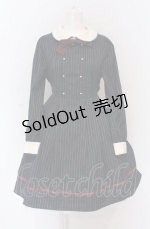 画像: Amavel / ストライプワンピース  ネイビー O-25-05-06-070-CA-OP-IG-OS