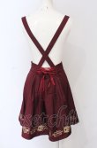 画像4: Amavel / トランプ刺繍入りエプロン×サスペンダー付サリバンスカート  ボルドー O-25-05-06-072-CA-SK-IG-OS (4)