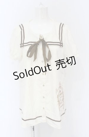 画像: Amavel / 刺しゅうシャツチュニック  アイボリー O-25-05-06-073-CA-BL-IG-OS