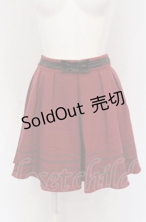 画像: Ank Rouge / レースプリントスカート  ワイン O-25-05-06-074-CA-SK-IG-OS