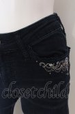 画像2: axes femme / レースアップ×刺繍パギンス S インディゴ O-25-05-06-081-AX-PA-OW-OS (2)